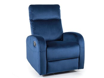 Складное кресло с бархатной обивкой OLIMP Signal - темно-синий Bluvel 86 Польша