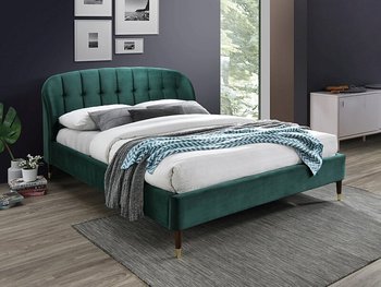 Двомісне ліжко в стилі модерн LIGURIA SIGNAL 160x200 зелений велюр Польща