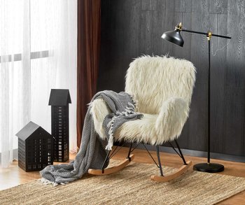 Кресло для отдыха AUSTIN кремовый/черный/натуральный Halmar Польша