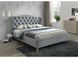 Двуспальная кровать с мягким изголовьем Aspen 160 x 200 SIGNAL серый велюр Польша
