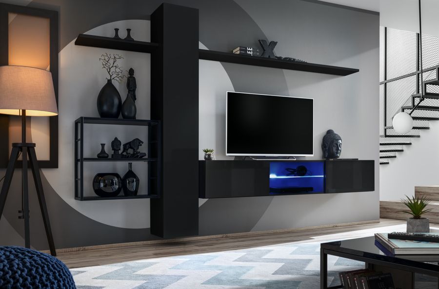 Комплект мебели в гостиную ASM Switch Met V 27 ZZ SWM 5 Черный из Польши