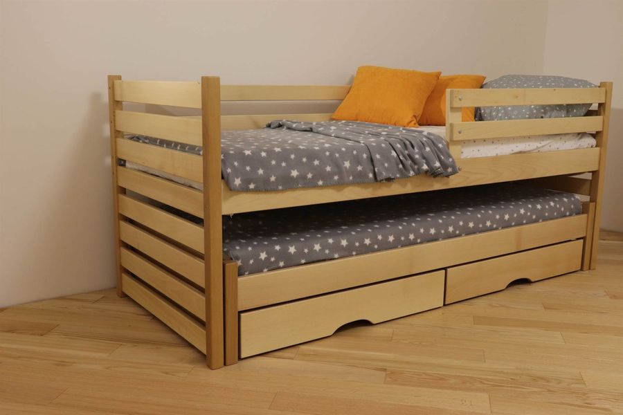 Односпальне ліжко з додатковим висувним спальним місцем Сімба