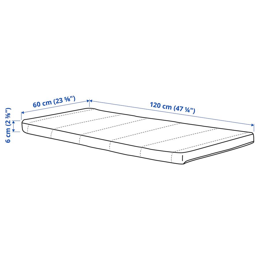 ИКЕА Поролоновый матрас для детской кроватки PELLEPLUTT ПЕЛЛЕПЛУТТ, 003.364.13 фото - artos.in.ua