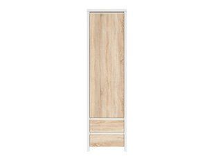 Стеллаж BRW Kaspian S128-REG1D2S-BI/DSO, белый/дуб Сонома, из Польши фото - artos.in.ua