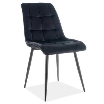 Чорний кухонний стілець Chic SIGNAL з велюровою тканиною у стилі модерну Польща