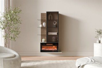 Витрина CAMA ARO 70 с камином EF-800040 &mdash; Кашемир фото - artos.in.ua