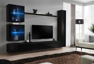 Комплект меблів у вітальню ASM Switch XVIII 26 ZZ SW 18, чорний фото - artos.in.ua