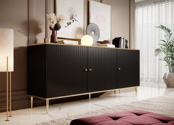 Комод CAMA GLAMOUR 180 черный фото - artos.in.ua