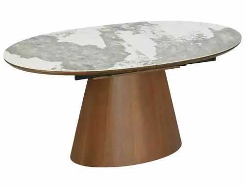 Обеденный стол Marocco Ceramic Signal 160&times;90&times;75, белый, МДФ + керамика фото - artos.in.ua