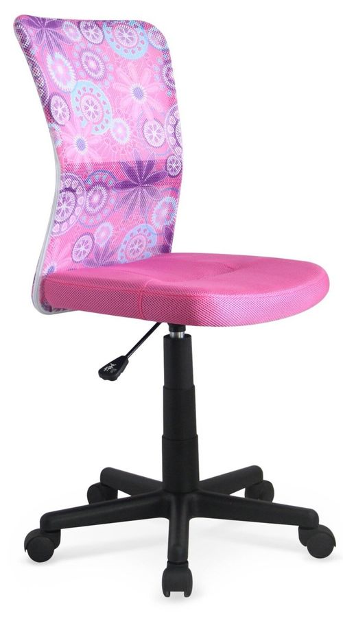 Крісло комп'ютерне Dingo механізм піастри, пластик чорний / мембранна тканина, сітка рожевий Halmar Польща