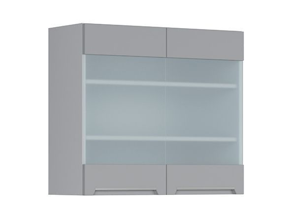 Верхняя кухонная тумба BRW Iris K10-FB_G_80/72_LV/PV-SZG/FER, ферро/гренола серый, из Польши фото - artos.in.ua