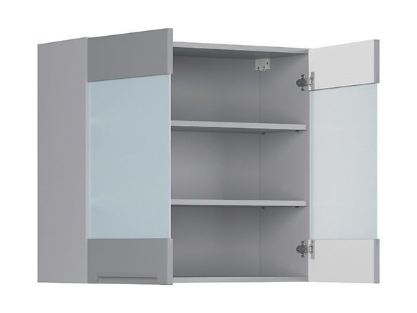 Верхняя кухонная тумба BRW Iris K10-FB_G_80/72_LV/PV-SZG/FER, ферро/гренола серый, из Польши фото - artos.in.ua