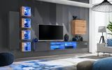 Комплект мебели в гостиную ASM Switch XXVI GWT SW 26 Графит/Дуб Вотан из Польши фото - artos.in.ua