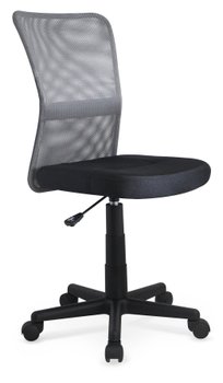 Крісло комп'ютерне Dingo механізм піастри, пластик чорний / мембранна тканина чорний, сітка сірий Halmar Польща