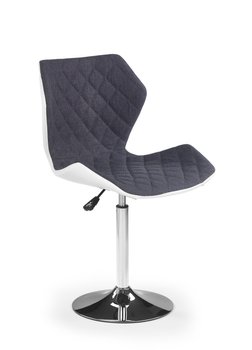 Крісло комп'ютерне Matrix 2 механізм піастри, хромований метал / тканина сірий, екошкіра білий Halmar Польща