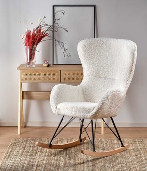 Крісло для відпочинку LIBERTO 2 кремове/чорне/натуральне Halmar Польща