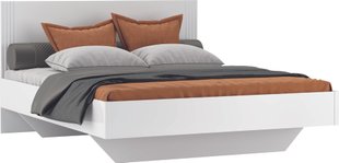 Біле двоспальне ліжко Амелія глянець в стилі хай-тек фото - artos.in.ua