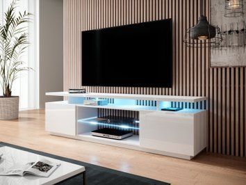 Тумба під телевізор Cama Eva білий глянець фото - artos.in.ua