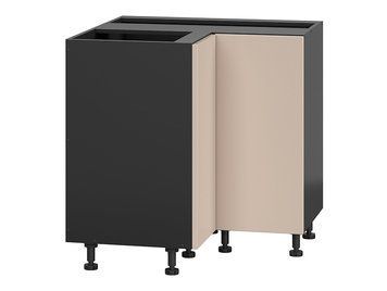 Тумба кухонна нижня кутова BRW Tabes 2 90 &mdash; чорний / мигдальний бежевий фото - artos.in.ua