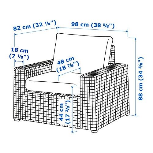 ИКЕА Садовое кресло SOLLERÖN СОЛЛЕРОН, 094.136.90 фото - artos.in.ua