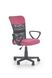 Кресло компьютерное Timmy механизм Пиастра, пластик черный/ткань розовый, сетка черный Halmar Польша