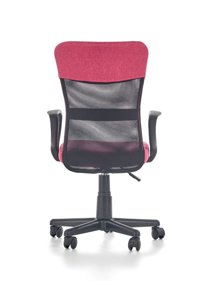 Крісло комп'ютерне Timmy механізм піастри, пластик чорний / тканину рожевий, сітка чорний Halmar Польща