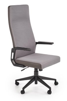Кресло офисное Arezzo механизм Tilt, металл черный/ткань серый, экокожа темно-серый Halmar Польша