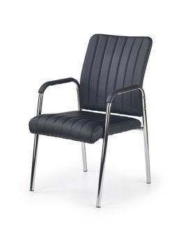 Крісло офісне Vigor хромований метал / екошкіра чорний Halmar Польща