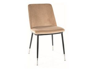 Стілець із оксамитовою оббивкою JILL Signal - бежевий Bluvel 28 фото - artos.in.ua