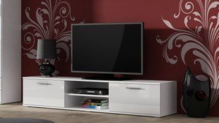 Тумба під телевізор у вітальню CAMA SOHO 180 S-3 модерн Білий мат/Білий глянець фото - artos.in.ua
