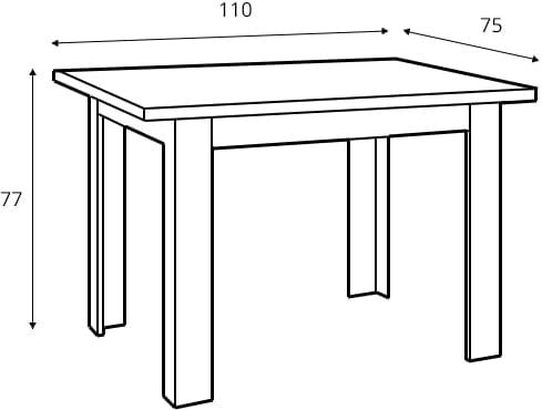 Обідній стіл BRW D09-STO Венге прямокутний