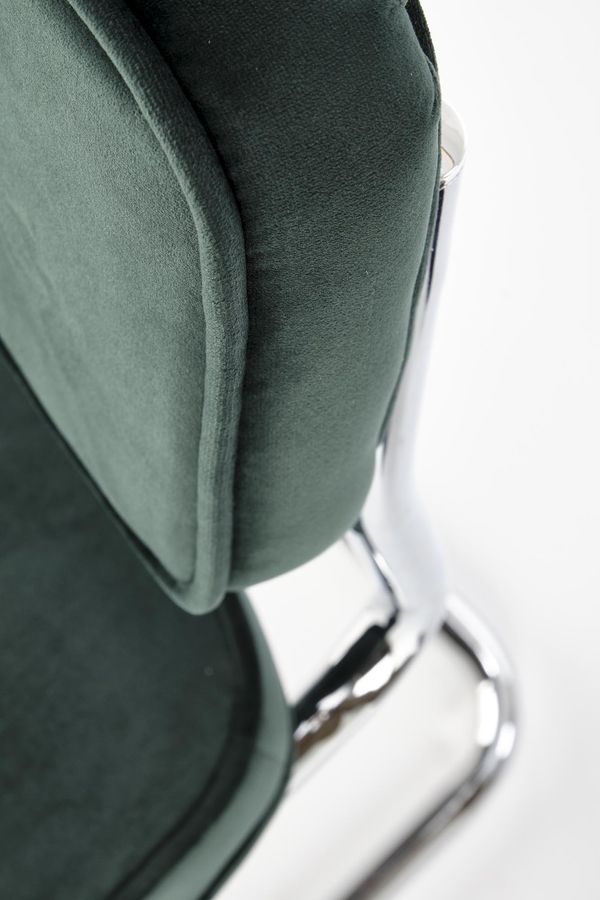 Металевий стілець K510 оксамитова тканина зелений Halmar Польща