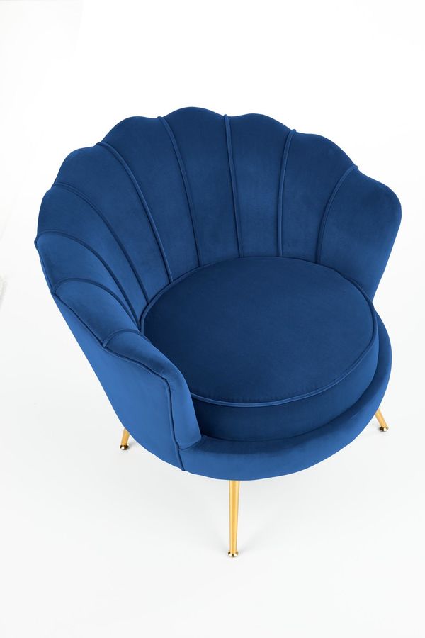 Крісло для відпочинку AMORINITO темно-синій/золотий Halmar Польща