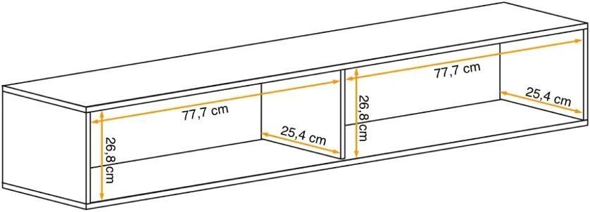 Вітрина навісна горизонтальна ASM FLY Тип 52 CC FY 52, 160 см, кашемір, LED фото - artos.in.ua
