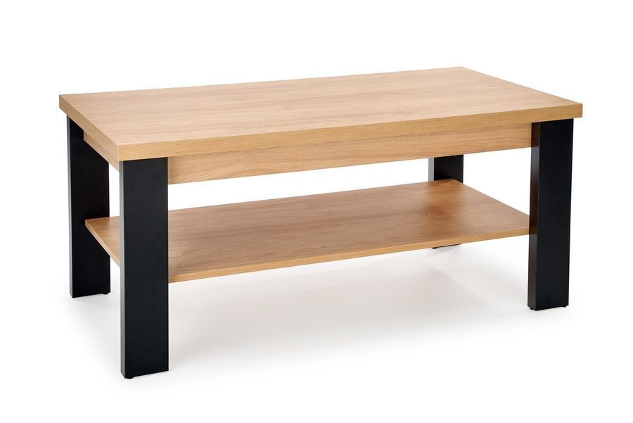 Стіл журнальний JENNA натуральний гікорі/чорний Halmar фото - artos.in.ua