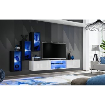 Комплект мебели в гостиную ASM Switch XXII 26 ZW WS 22 Черный матовый/Белый глянцевый из Польши