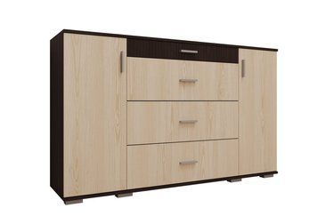 Комод Марк 1500 СОКМЕ, 150 см, 2 дверцята і 4 шухляди &mdash; венге магія / дуб родос фото - artos.in.ua