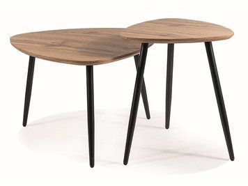 Журнальний столик Twin Signal 60&times;60&times;40, дуб артизан, МДФ фото - artos.in.ua