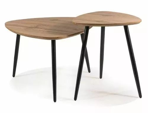 Журнальний столик Twin Signal 60&times;60&times;40, дуб артизан, МДФ фото - artos.in.ua