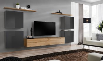 Комплект мебели в гостиную ASM Switch IV GWT SW 4 Графит/Дуб Вотан из Польши