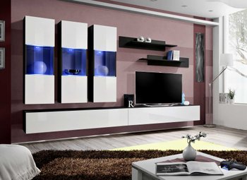 Комплект мебели в гостиную ASM FLY E 23 ZW FY E2 Черный матовый/Белый глянцевый из Польши