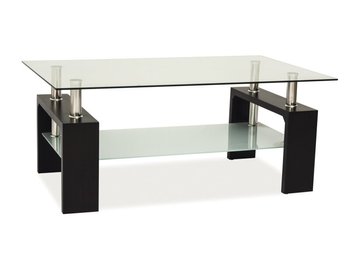 Венге стеклянный столик LISA BASIC 2 100x60 SIGNAL в скандинавском стиле Польша