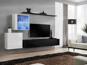 Комплект мебели в гостиную ASM Switch XV 26 WS SW 15 Белый матовый/Черный глянцевый из Польши