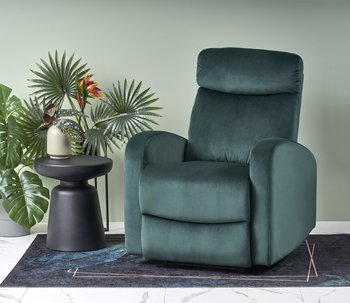Кресло раскладное для отдыха WONDER с функцией люльки темно-зеленый Halmar Польша
