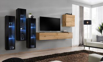 Комплект меблів у вітальню ASM Switch XIII SWT SW 13, чорний, дуб Wotan фото - artos.in.ua