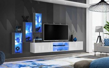 Комплект мебели в гостиную ASM Switch XXII 27 GW SW22, графит матовый, графит глянцевый, белый матовый, белый глянцевый фото - artos.in.ua