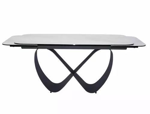 Обеденный стол Infinity Ceramic Nature Cloud Signal 160&times;95&times;76, белый матовый, закаленное стекло + керамика фото - artos.in.ua