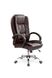 Кресло для кабинета Relax механизм Tilt, хромированный металл/экокожа коричневый Halmar Польша