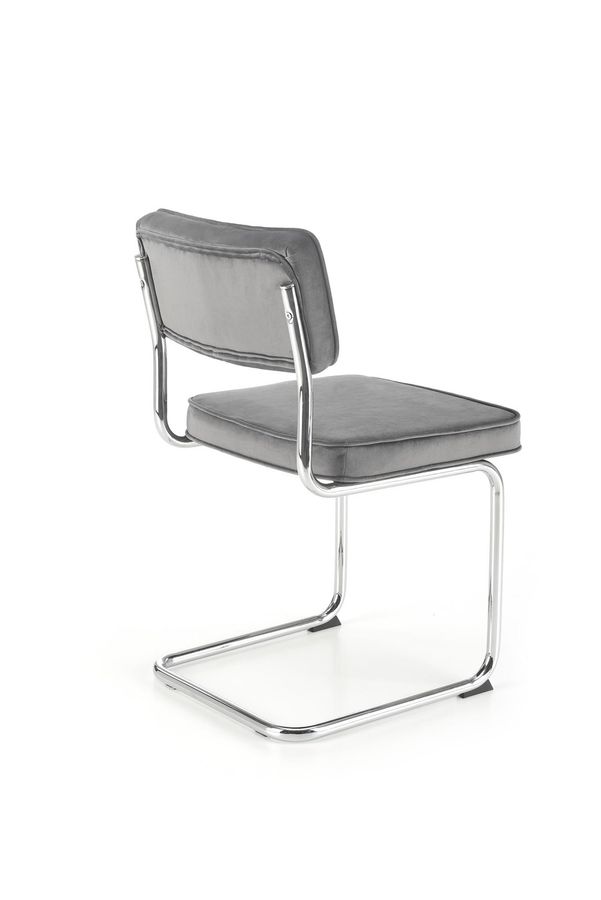 Металевий стілець K510 оксамитова тканина сірий Halmar Польща