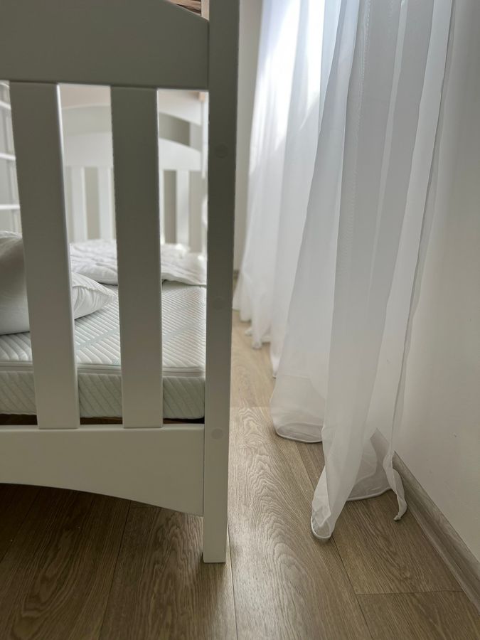 Двохярусне ліжко трансформер МЕЛІСА LUNA з дерева - білий